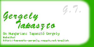 gergely tapaszto business card